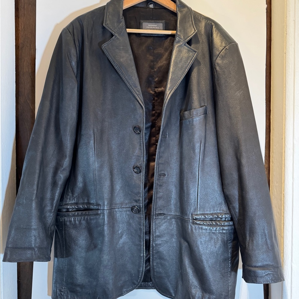 Black Leather Blazer
